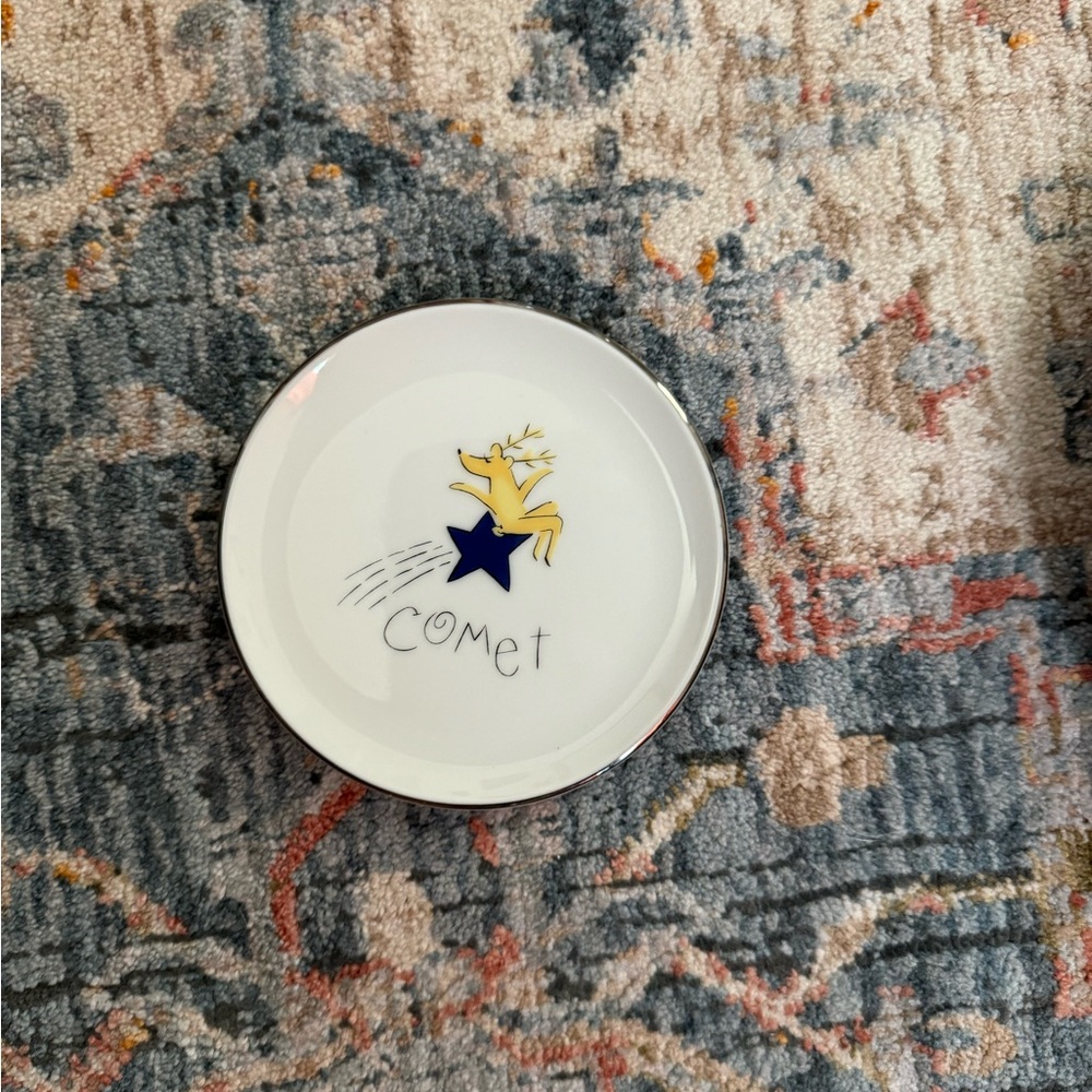 Pottery, barn, reindeer design, ceramic coasters